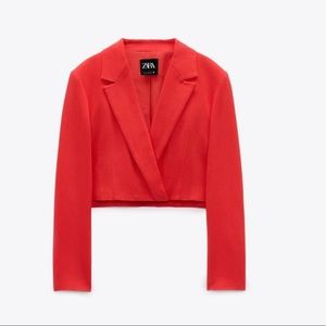 Brand new Zara cropped red jacket sz XS